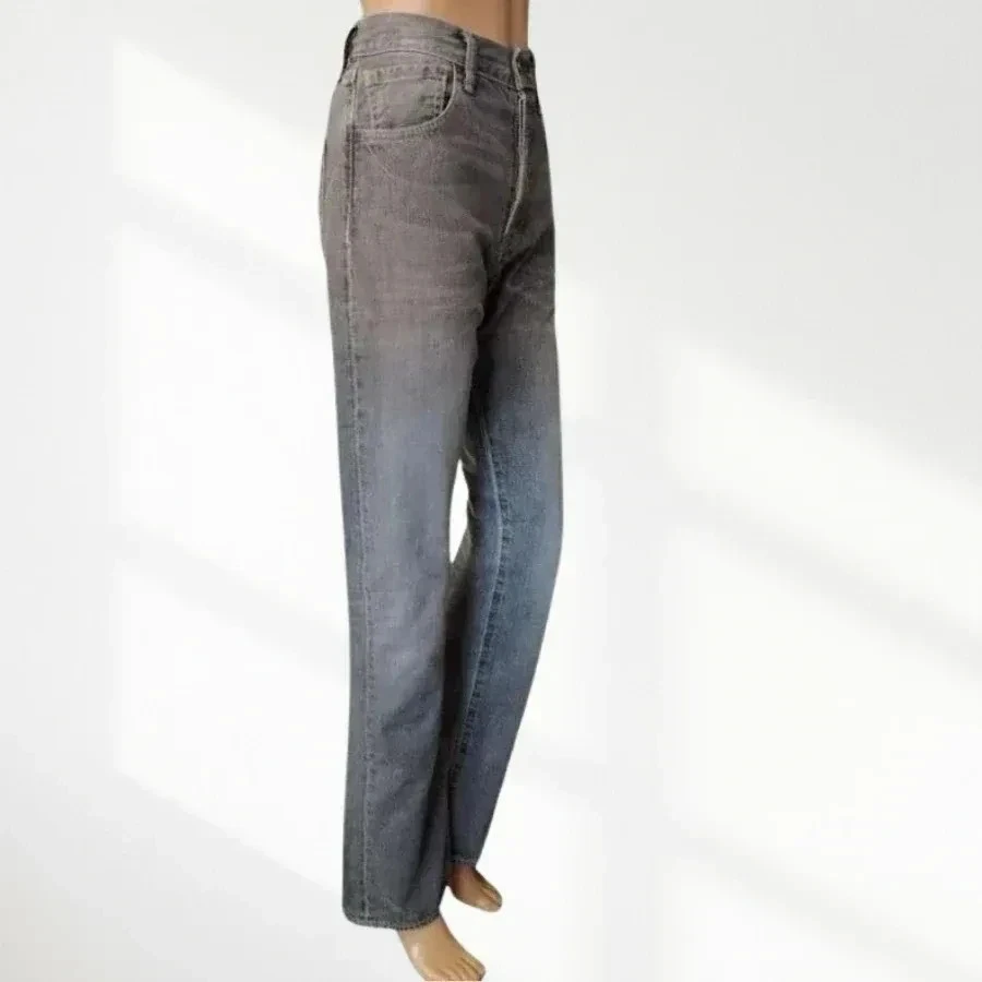 Levi's 501 straight cut - high waist - 100% cotton - gray - very good condition – photo 5